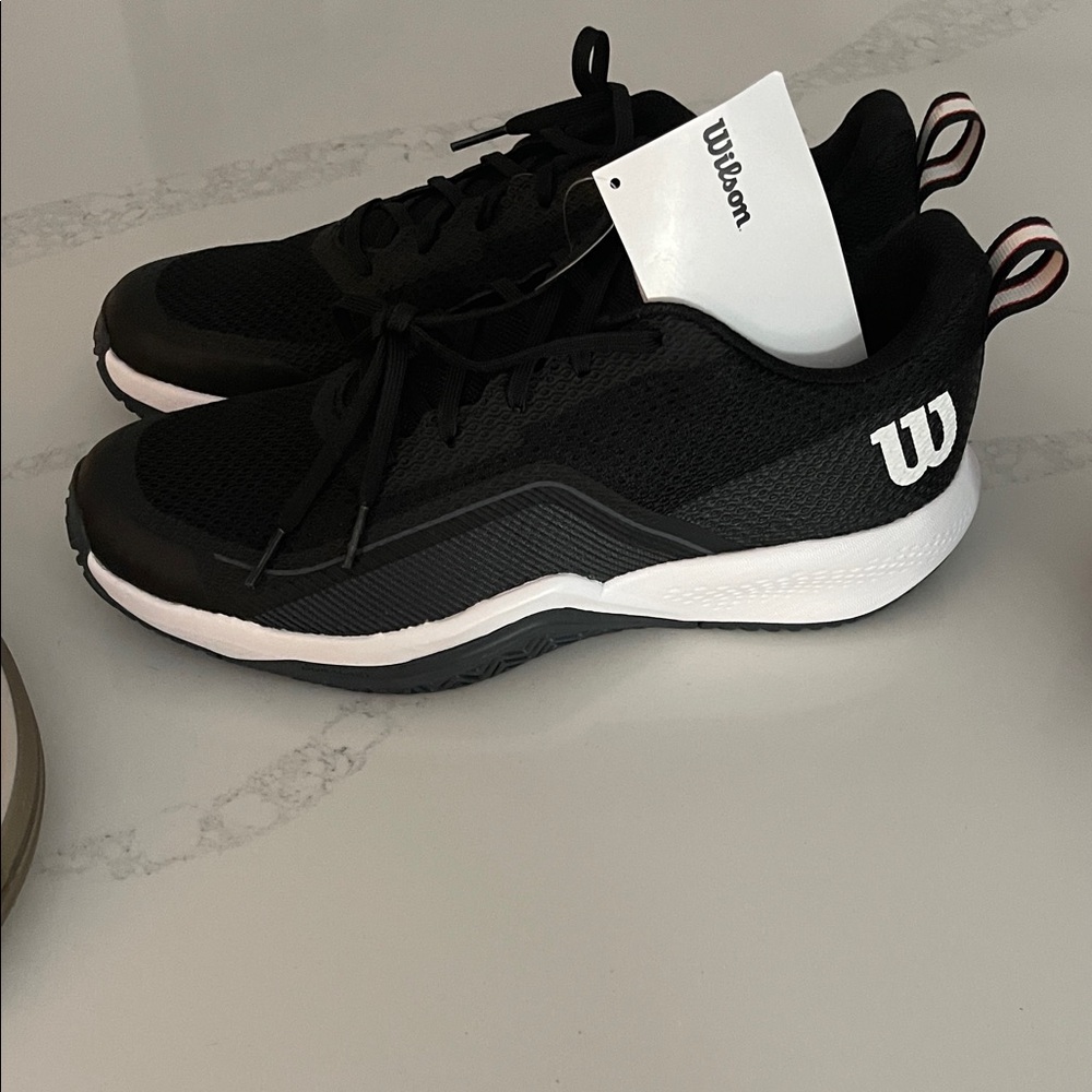 Wilson Men’s Rush Pro Tennis Shoes Black and White Size US 9.5M